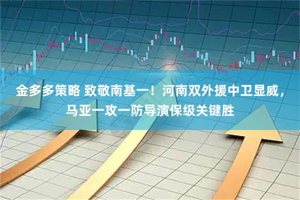 金多多策略 致敬南基一！河南双外援中卫显威，马亚一攻一防导演保级关键胜